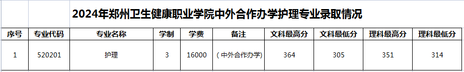 2024年护理（中外合作办学）录取分数线.png